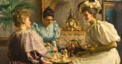 Alfred Oliver «Tea in the garden»